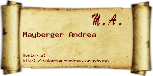 Mayberger Andrea névjegykártya